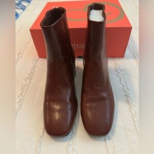 Brown Leather Ankle Boots